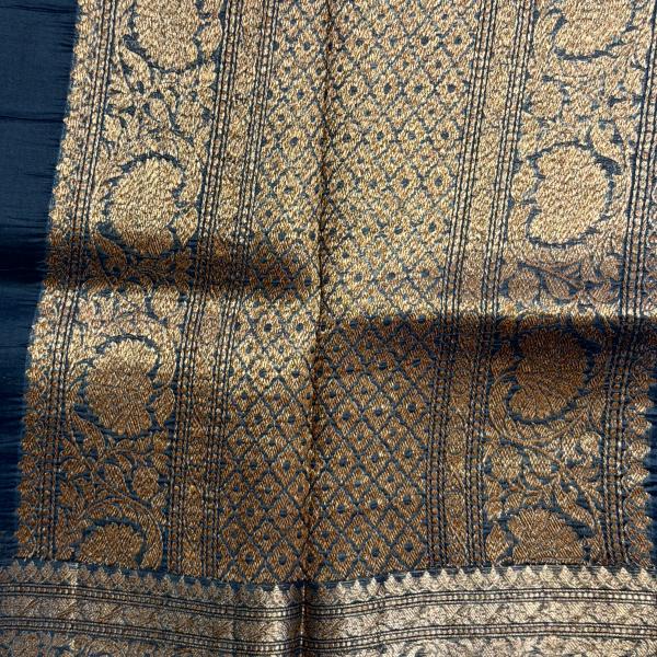 Teal Blue pure kora organza saree