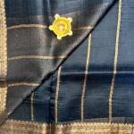 Teal Blue pure kora organza saree