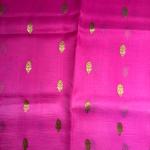 Rani Pink pure kora organza saree
