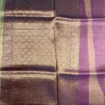 Pista Green with pink pure kora organza saree