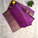 Lavender pure kora organza saree