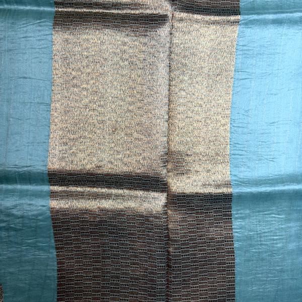 Powder Blue Antique Zari Pure Kora Organza Saree