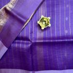 Purple and lavender combination pure kora organza saree