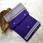 Purple with buttas dhaniakali cotton saree