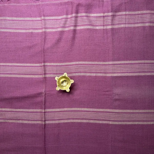Lavender pure linen saree