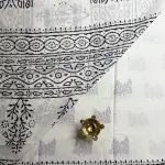 White & Black handpaint pure cotton saree