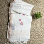 White floral design pure cotton saree