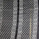 Black & white floral print pure cotton saree