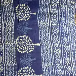 Indigo with buttas print cotton saree