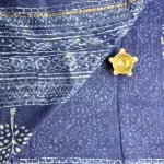 Indigo with buttas print cotton saree