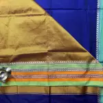 Ilakal Purple cotton saree with yellow contrast border