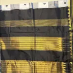 Ilakal Traditional Black and White Checks pattern Silk saree