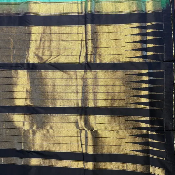 Ilakal Dark Sea Green Silk Saree