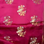 Rani Pink with Birds Motifs Mashru Silk Saree