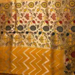 Yellow With Meenakari Work Semi Tussar Silk Saree