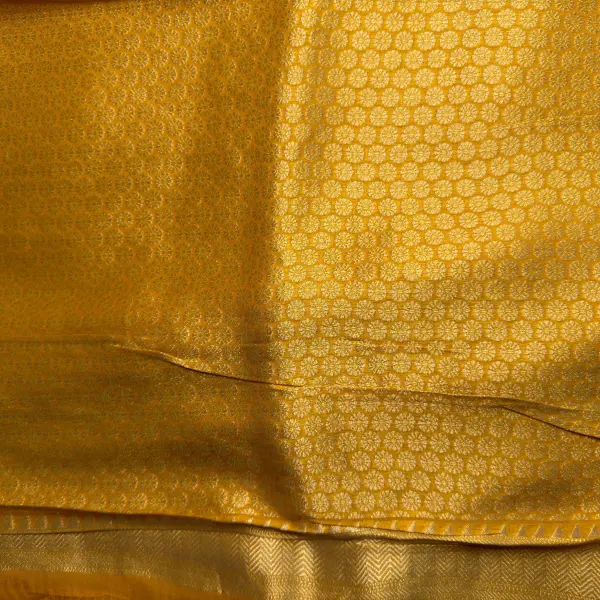 Yellow With Meenakari Work Semi Tussar Silk Saree