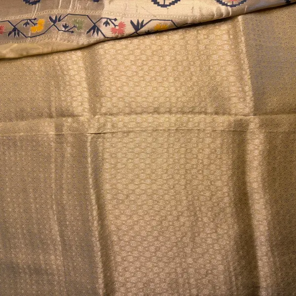 Lemon Yellow Meenakari Work Semi Tussar Silk Saree