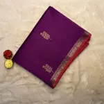 Wine With Small buttas Cotton Silk Saree