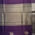 Wine With Floral Pattern Cotton Silk Saree