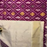Purple Body WIth Plain Cream Border Poochampalli Silk Saree