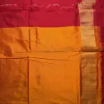 Orange & Red Border with Lehariya Body Poochampalli Silk Saree