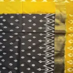Black & Mustard Yellow Poochampalli Silk Saree