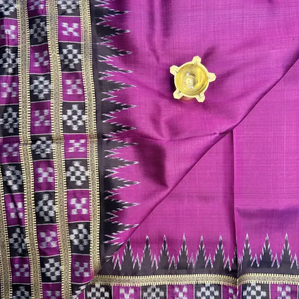 Purple Bomkai Silk Saree