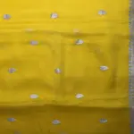 Yellow Pure Khaddi Chiffon Saree