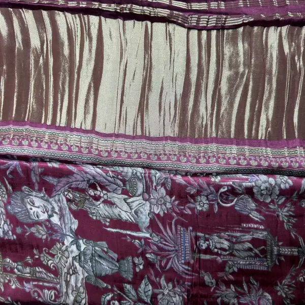 Maroon Soft Gajji Silk Saree