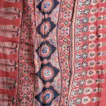 Mud Red Ajrak Modal Silk Saree