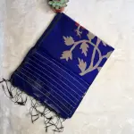 Blue Jamdhani work Pure Dhakai Cotton Saree