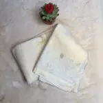 White Self work Pure Jamdhani Cotton Saree