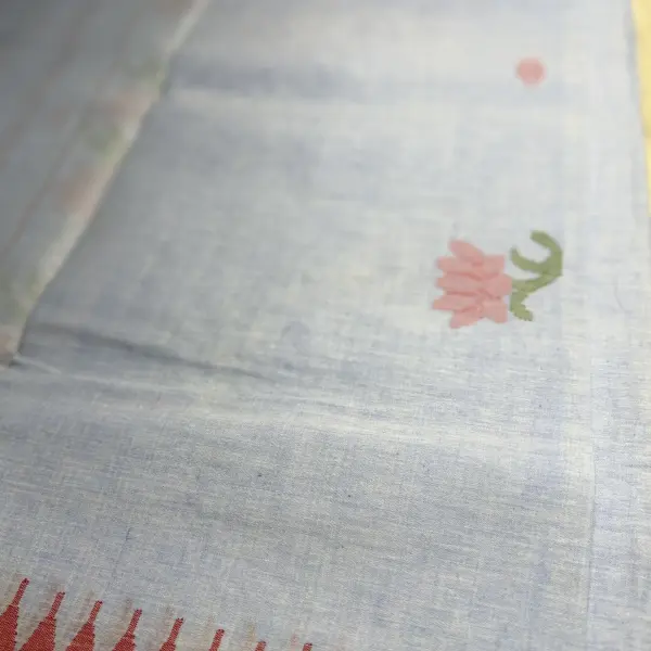 Ink Blue colour with Jamdhani work moirang phee pure cotton saree