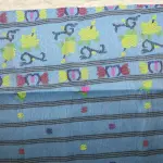 Blue colour with Jamdhani work moirang phee pure cotton saree