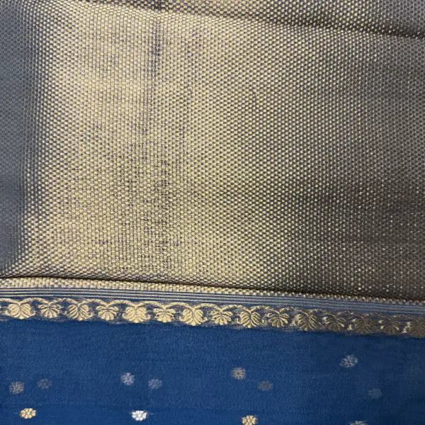 Grey with Buttas pure Tissue Organza Saree