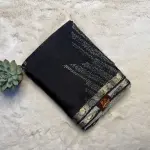 Black Pure Chiffon Saree
