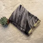 Black with Grey Pure Chiffon Saree