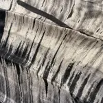 Black with Grey Pure Chiffon Saree