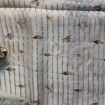 Powder Blue with elegant floral pattern Organza Saree