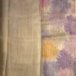 Multicolour floral pattern with sequin work Tussar Silk Saree