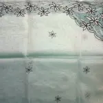 Blue Cut Work Pure Organza Saree