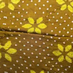 Mustard Yellow Bandhani work lightweight fancy Saree