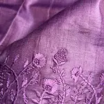 Purple Knot Work Pure Tussar Silk Saree