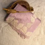 Lavender Leaf scallop border Fancy Saree