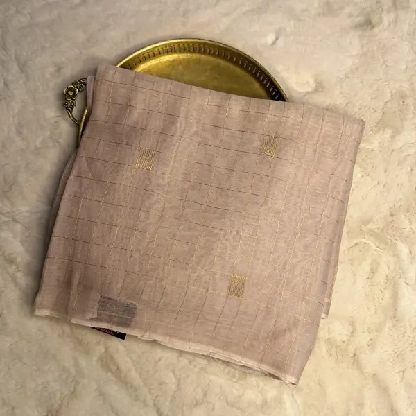 Beige Pure Cotton Saree