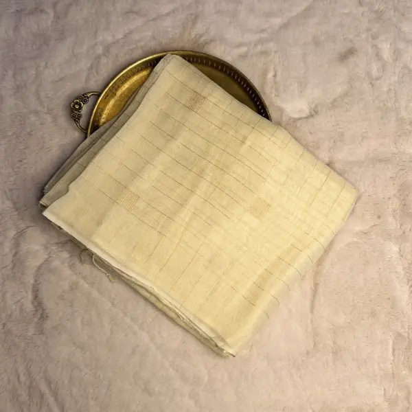 Lemon Yellow Pure Cotton Saree