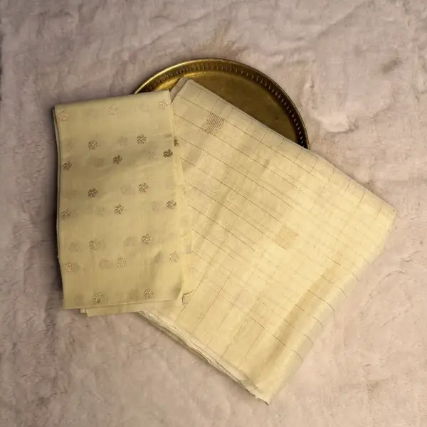 Lemon Yellow Pure Cotton Saree