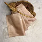 Beige Body With knot work Pure Tussar Silk Saree