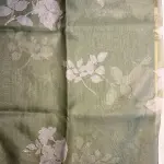 Military Green with yellow Floral pattern Pure Organza Saree