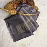 Chocolate Brown sequin work Pure Tussar Silk Saree